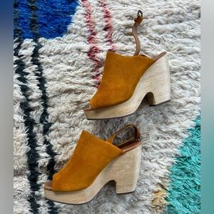 Rachel Comey ‘Gobi’ Suede Slingback Clogs